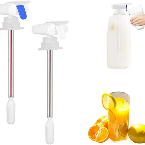 2 Pack Automatic Drink Dispenser, Hands-Free Beverage Dispenser for Fridge, Perfect for Milk, Juice, Dispenser for Home Kitchen Party Wedding Decoration Outdoor