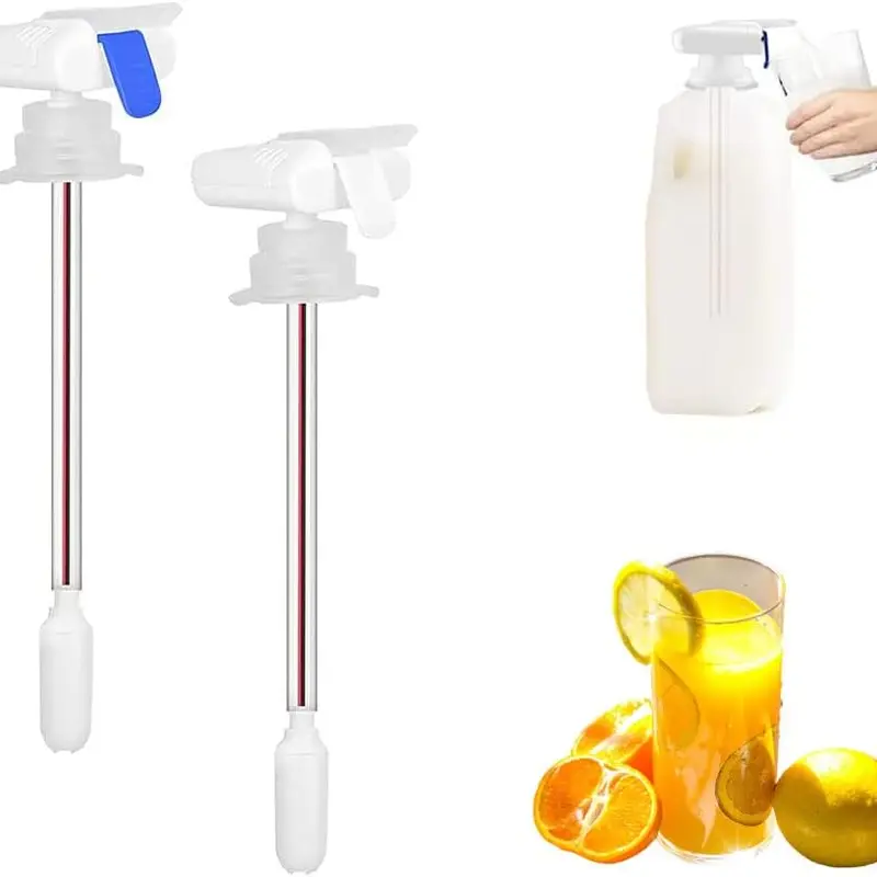 2 Pack Automatic Drink Dispenser, Hands-Free Beverage Dispenser for Fridge, Perfect for Milk, Juice, Dispenser for Home Kitchen Party Wedding Decoration Outdoor