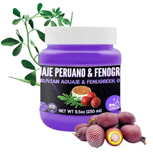 YERBERO - 100% All Natural Peruvian Aguaje + Fenugreek Gel 8.8oz (250gr) - Gel De Fenogreco Con Aguaje Peruano - 100% Natual, No Aditivos, Con Semillas Reales De Fenogreco. For Breasts and Butt.