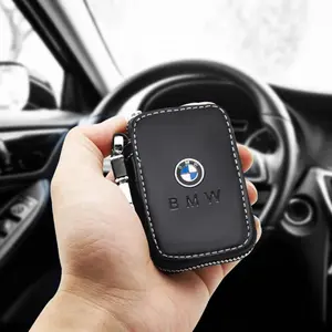 Leather Key Wallet Car Key Bag Multi Function Key Case For Bmw M E46 E90 F20 E39 E91 E87 E60 E93 F10 X3 E83 E61 Auto Accessories