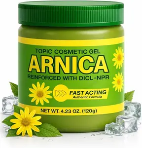 Arnica Flores Gel Pomada 4.23 oz, Natural Arnica Topical Gel for Muscles & Joints, Fast-Absorbing Botanical Massage Gel for Post-Workout & Daily Use, Vegan, Non-GMO