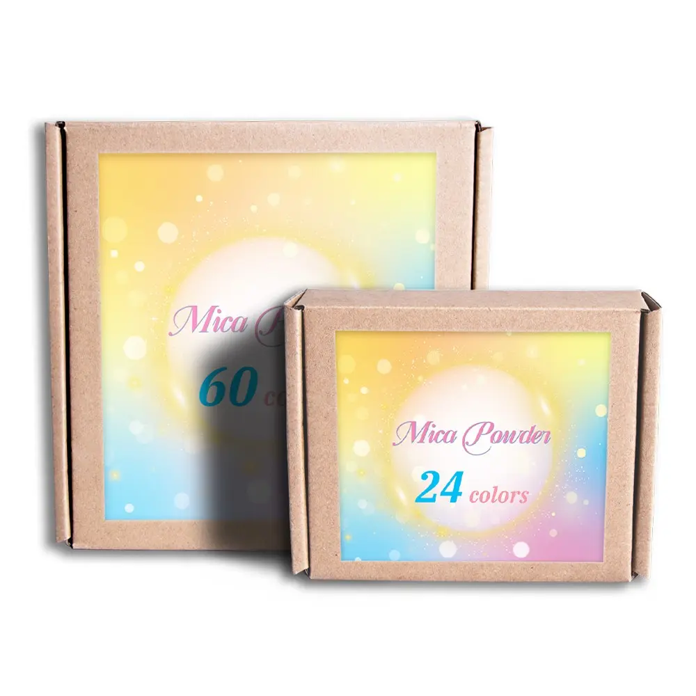 Set of 24/60 Pearlescent Mica Mineral Powder Pigments for DIY Epoxy Resin Handmade Crafts Projects, Including Candles And Jewelry, Jewelry Casting Tools