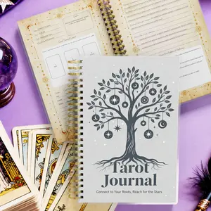 Tarot Journal - A Beautifully Crafted Witchy Notebook, A5 Spiral Bound, 104 Pages on 100gsm Thick Paper, Sun and Moon Artwork to Inspire Your Daily Divination and Magical Practices