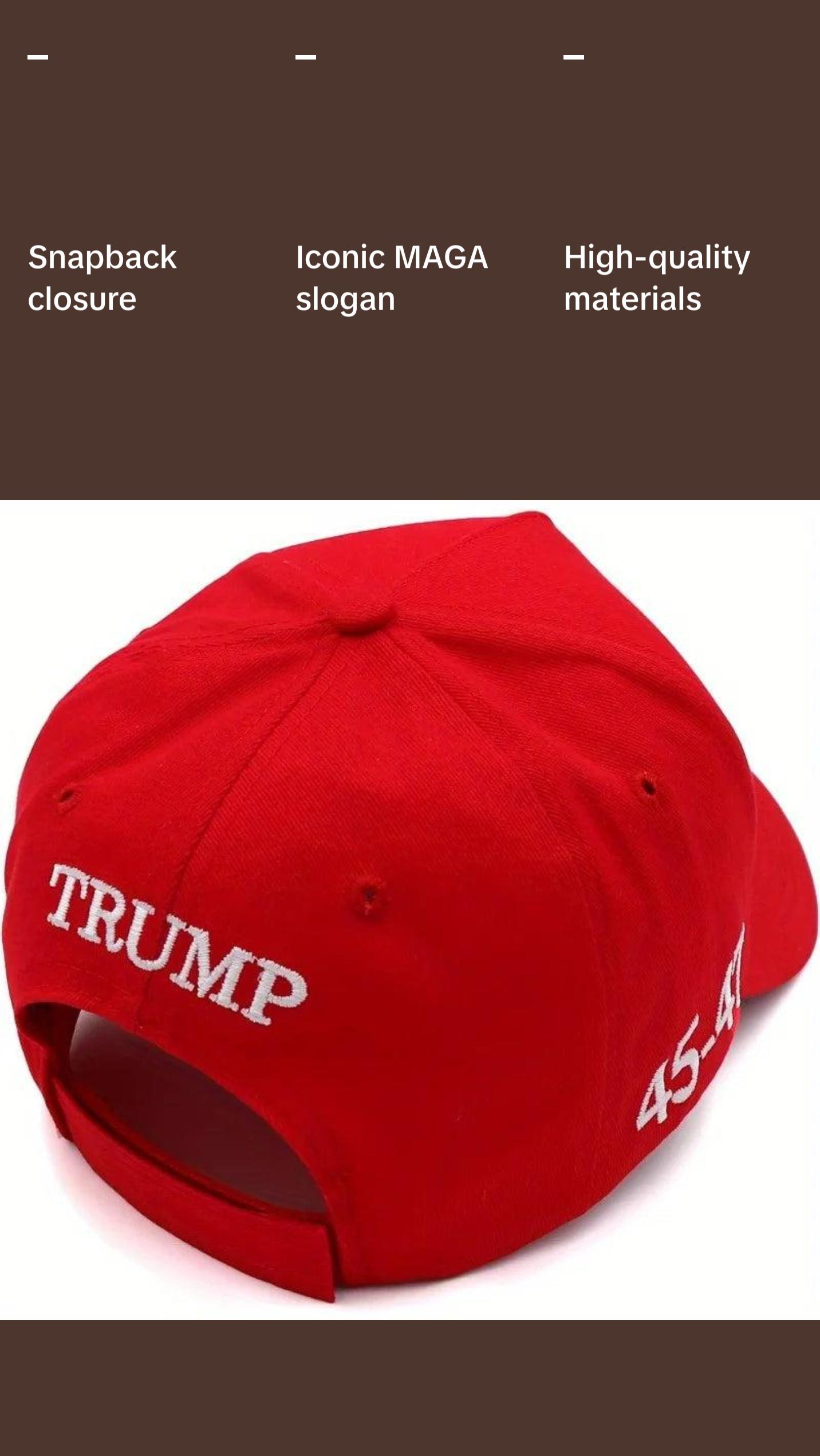 New Donald Trump 2024 Cap USA Baseball Cap MAGA Snapback