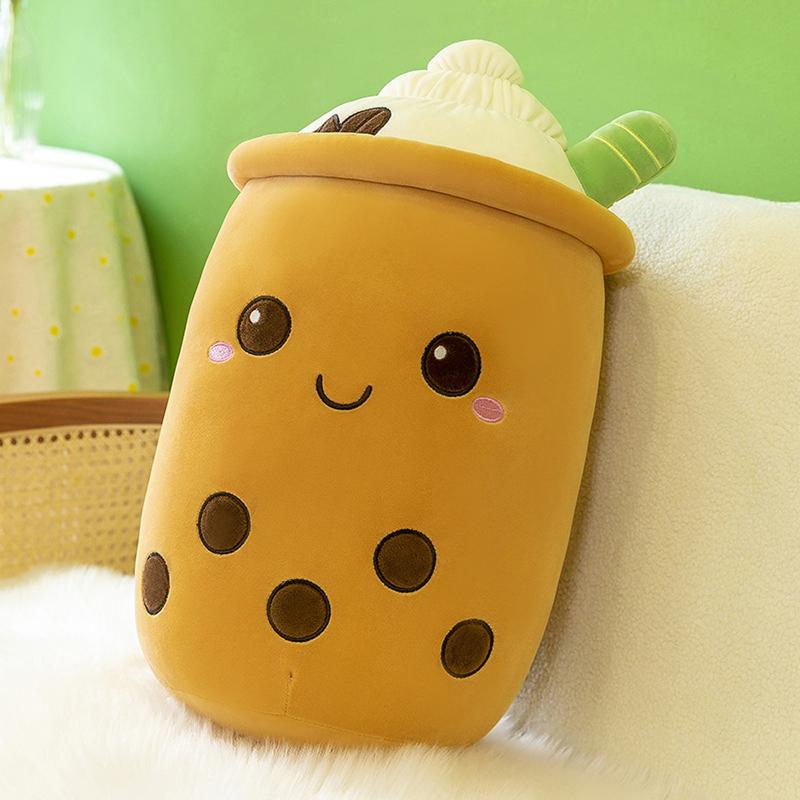 Boba Plush Whip Cream Bubble Milk Tea Cup Cute Stuffed Animals Toy for Kids