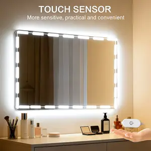 (No Mirror) USB-5v Touch Mirror LED Light Strip, Indoor Lighting USB Lamp, Self-Adhesive Decorative Backlight, Full Body Bathroom Mirror Light, Interior Led Lights