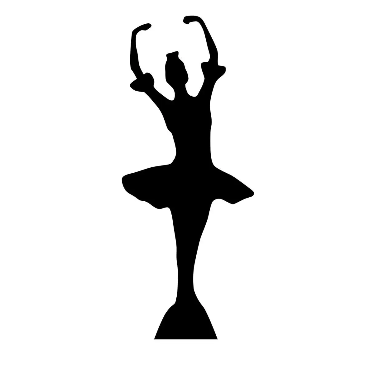 Advanced Graphics 2316 Inspirational Ballerina Silhouette Cardboard Cutout - 73x30 in. Full-Length Easel-Back Cardboard Standup with Stand, Home Decor, Event Decor for Home Supplies