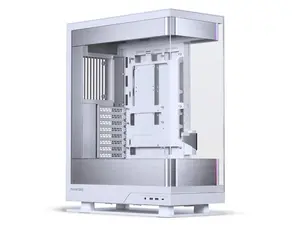 Phanteks Evolv X2, Mid-Tower Gaming Chassis, Vertical Cooling System, See-through Tempered Glass Chassis, Brushed Aluminum interior panel with Integrated D-RGB Lighting, Silver White