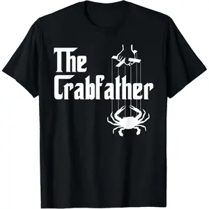 Funny Crab Lover Crabbing The Crabfather Crabber T-Shirt,Made in USA