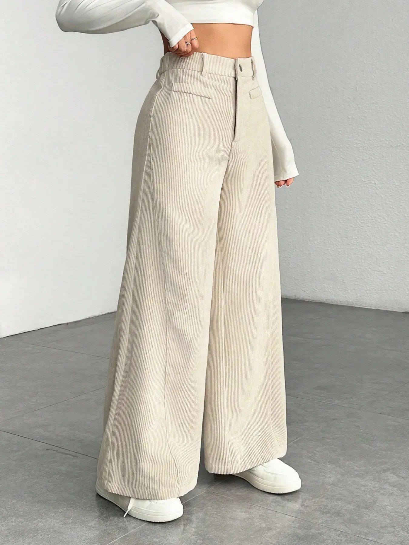 A women's casual and fashionable Loose wide leg pants, high waist slimming straight leg pants, black hanging casual pants, suitable for all seasons, suitable for home, indoor, and outdoor wear, Minimalist, Womenswear, Trouser, Casual Outdoor Trousers