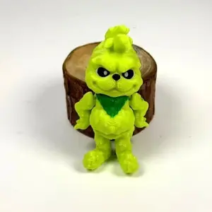 3D Printed Mischievous Elf Figurine, Green Holiday Decoration, Cute and Grumpy Desktop Companion, Bestseller Monster Green Goblin Model, Perfect Christmas Stocking Stuffer, Unique Holiday Gift, Special Present for Gamers and Collectors