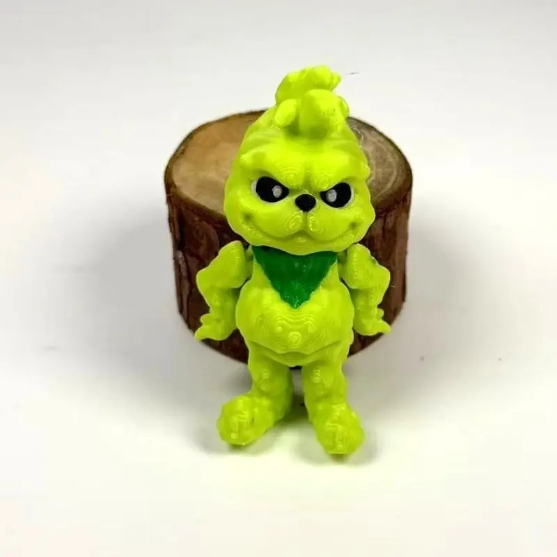 3D Printed Mischievous Elf Figurine, Green Holiday Decoration, Ornaments, Figurines for collectors, Desktop Companion, Monster Green Goblin Model, Perfect Christmas Stocking Stuffer, Unique Holiday Gift, Special Present for Gamers and Collectors