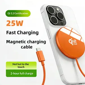 25w Magnetic Wireless Charging Pad, Qi2.2 Fast Charger for Google Pixel 10, iPhone 17, Samsung Galaxy Series, Ideal Gift for Desktop and Travel
