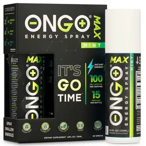 OnGo Energy MAX – Instant energy spray (2 Pack) Sugar-free Energy Drink Replacement with 100mg natural caffeine, Beta Alanine, Taurine, B-vitamins.
