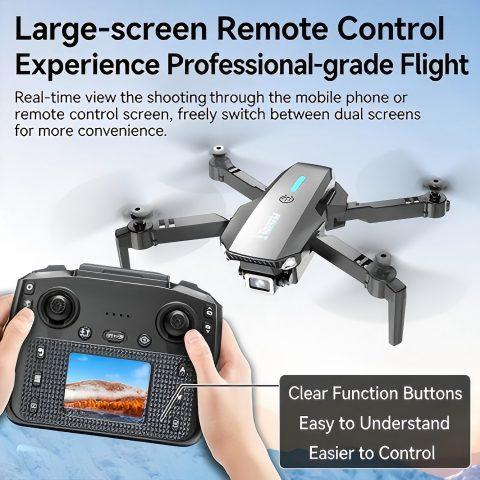 Professional Foldable Quadcopter Drone with HD Camera and Screen Remote Control, No Mobile Phone Needed, Stable Flight, Portable Design, Ideal Gift for Kids, Adults and Family Outdoor Flying on Christmas & Halloween