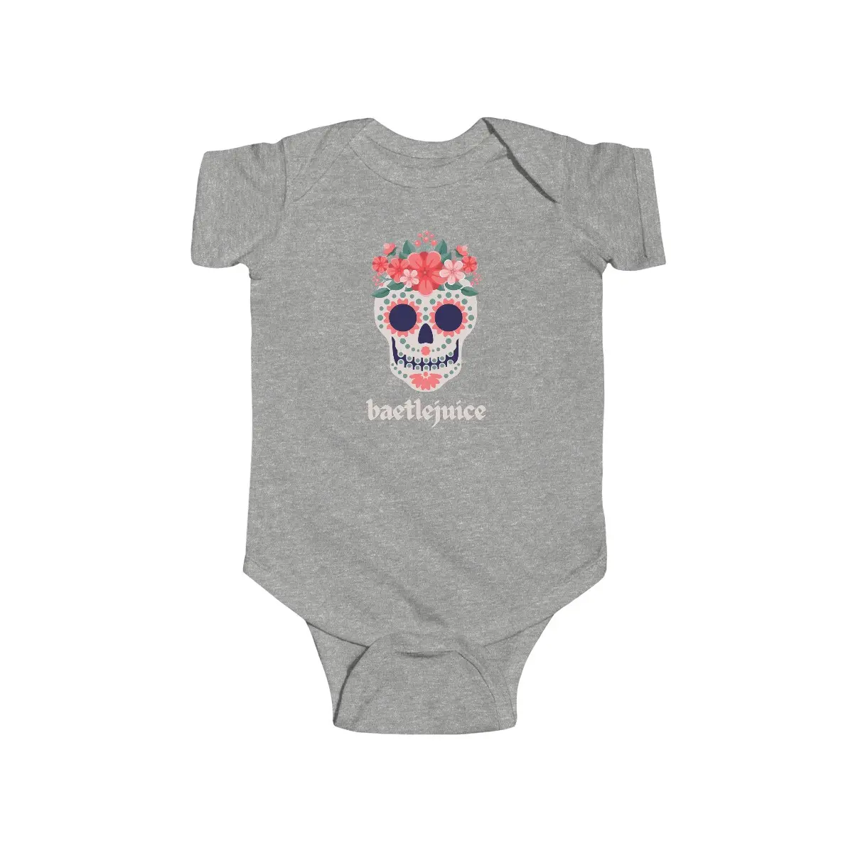 Baetlejuice Calavera Sugar Skull Baby Onesie