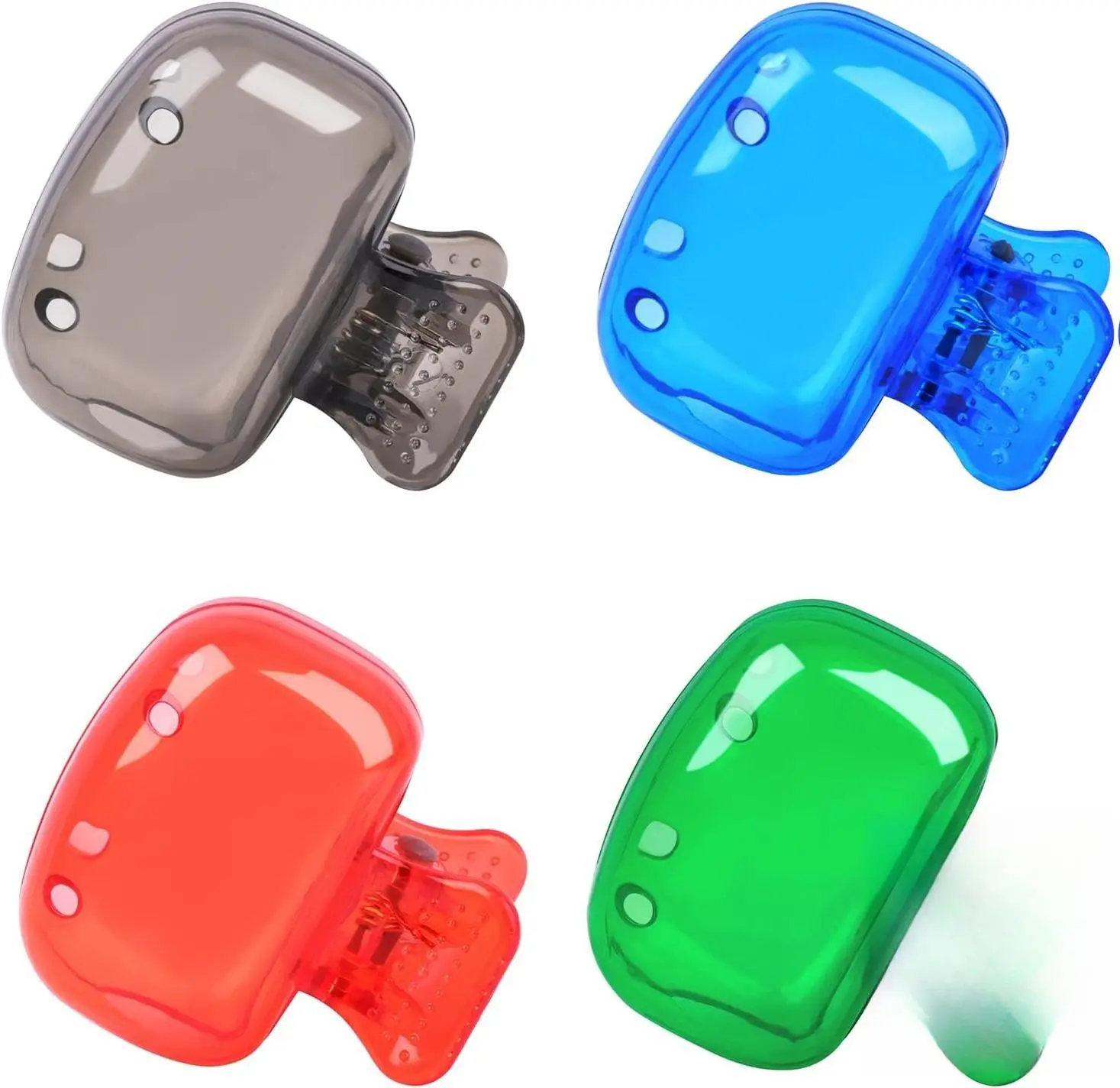 4-Pack Durable Lightweight Colorful Plastic Toothbrush Head Covers - Portable Clip-On Protective Pods, 1.8x1.8x1.4 Inches, Ideal for Travel, Gym, Home Bathroom Supplies, Gift Set Toothbrush Holders Accessory