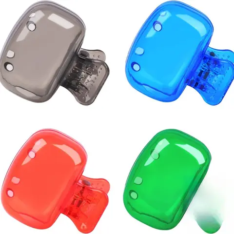 4-Pack Plastic Toothbrush Head Covers Set, Odorless Colorful Washable Clip-On Protective Pods (1.8 x 1.8 x 1.4 inches) - Durable Lightweight Portable Home Bathroom Supply for Gym, Fits Family Toothbrushes, Thoughtful Gift