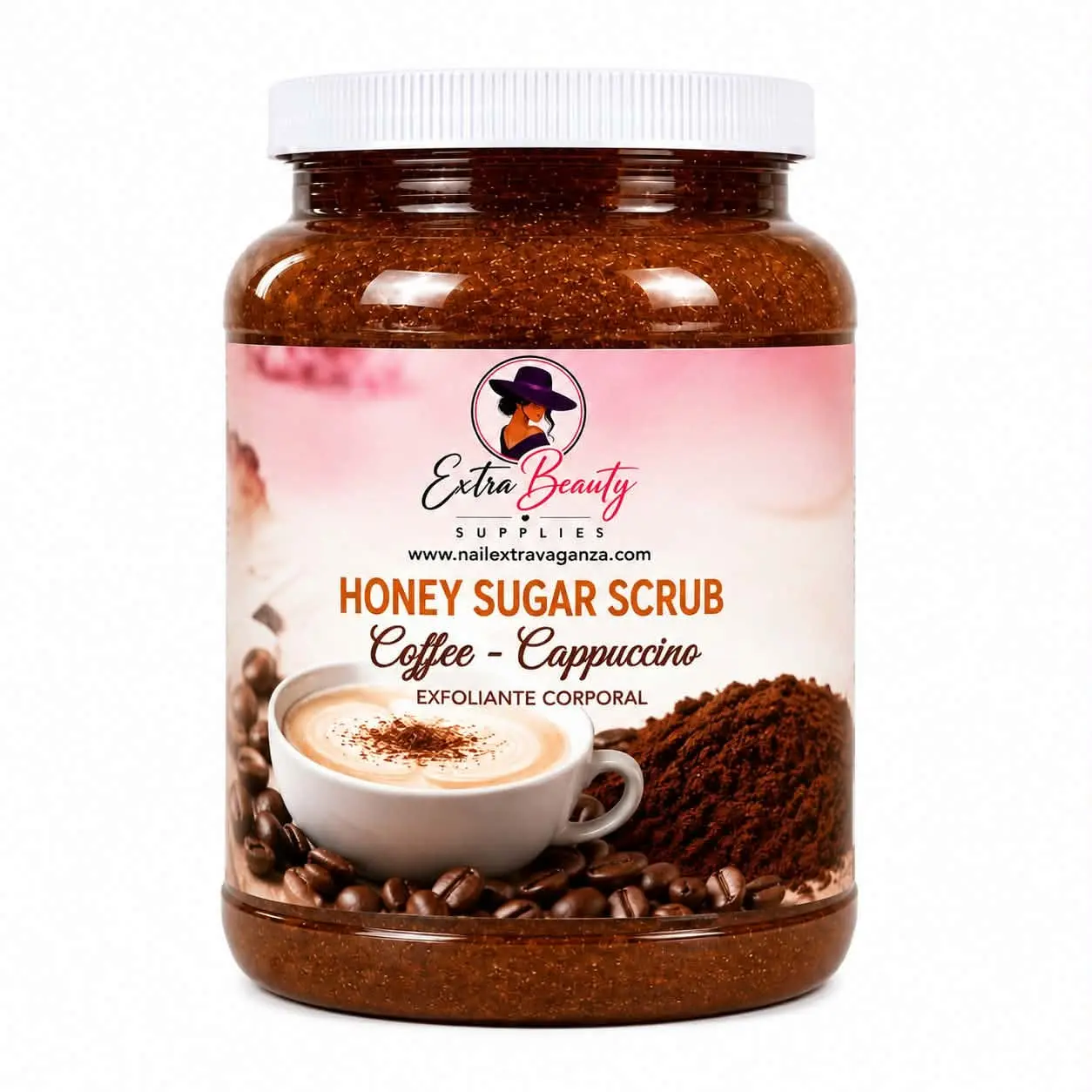 Exfoliant Sugar Body Scrub Coffee Cappuccino Scent, 11lbs, Suitable for All Skin Types