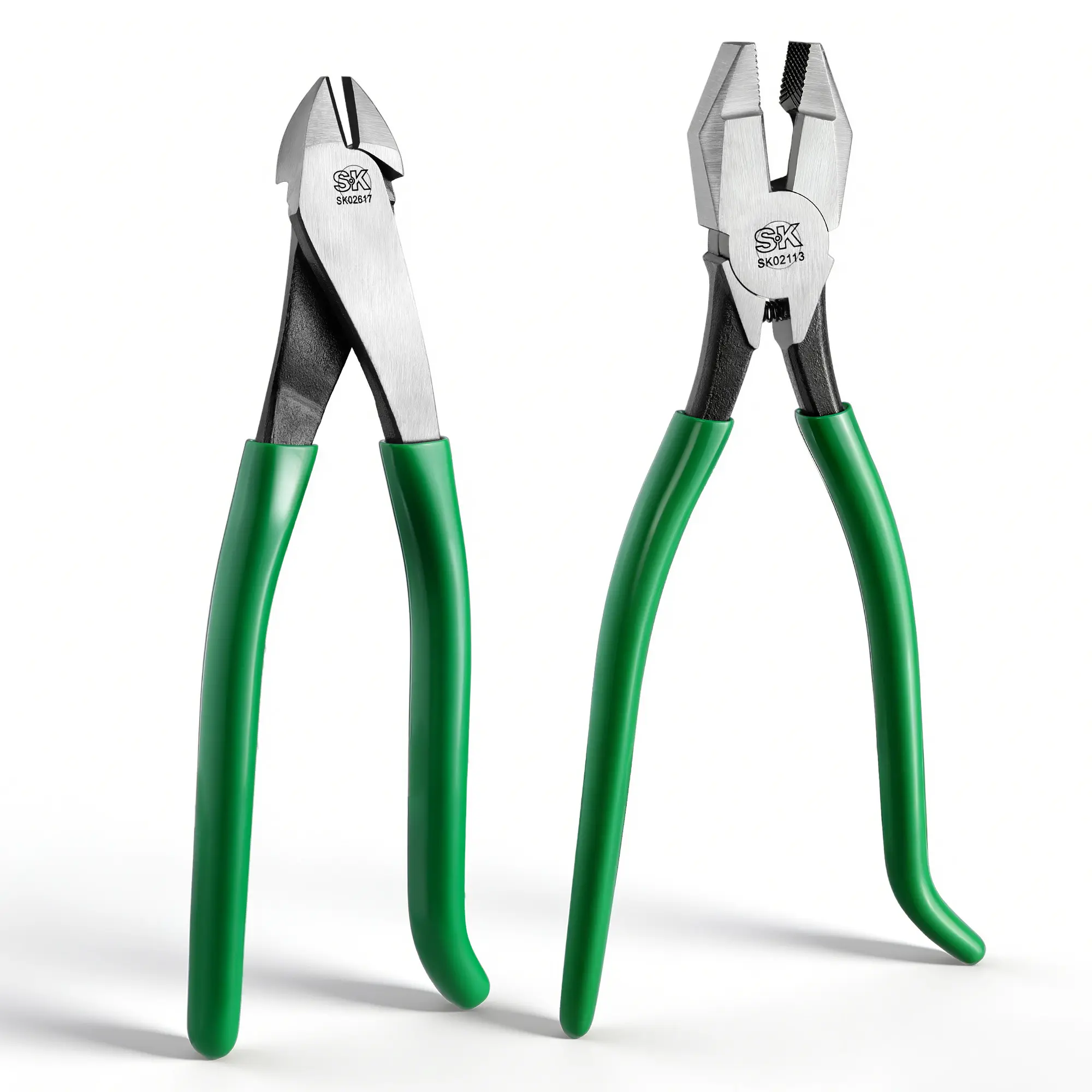 #fathersdaygift SK 9-Inch Ironworker's Pliers, Angled Diagonal Plier, Premium CR-V Construction, Side Cutters with Hook Bend Handle