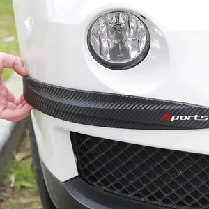 Two-piece Universal Adventure Black Pattern Rubber Bumper Protector, Scratch-Resistant Corner Sport-Themed Guard Strip, Suitable for Front and Rear Bumper Edges