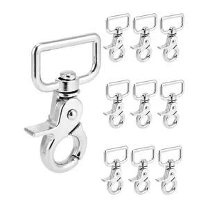 Metal Swivel Snap Hooks 2.6 Inch – 10 Pack Smooth 360 °         Rotation for Bags, Keychains & Crafts