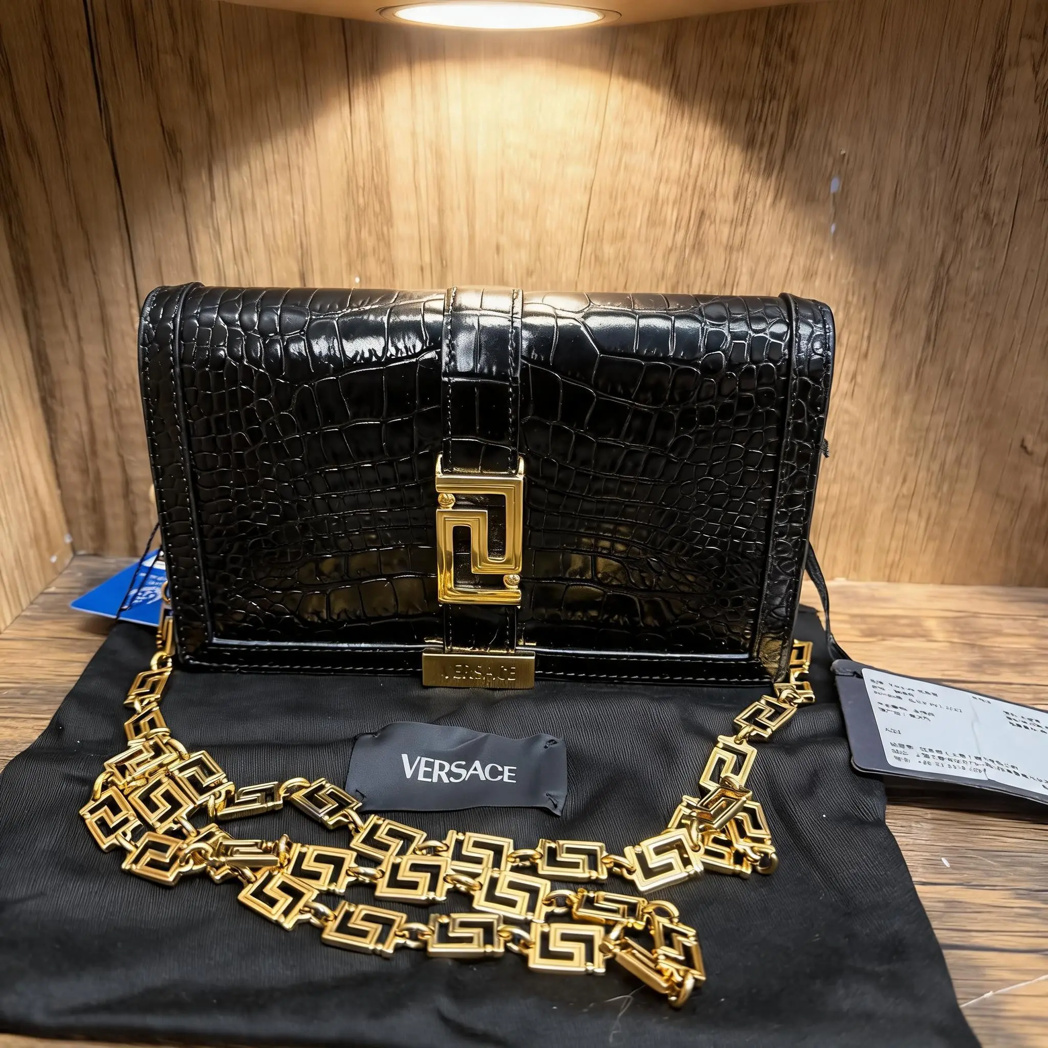 Pre-owned VERSACE Leather Shoulder Bag C0721072318