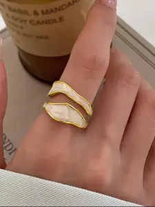 Irregular Design Cuff Ring, Adjustable Open Ring, Fashion Jewelry Accessories for Women & Girls, Trendy All-match & Exquisite Jewelry for Birthday Gift
