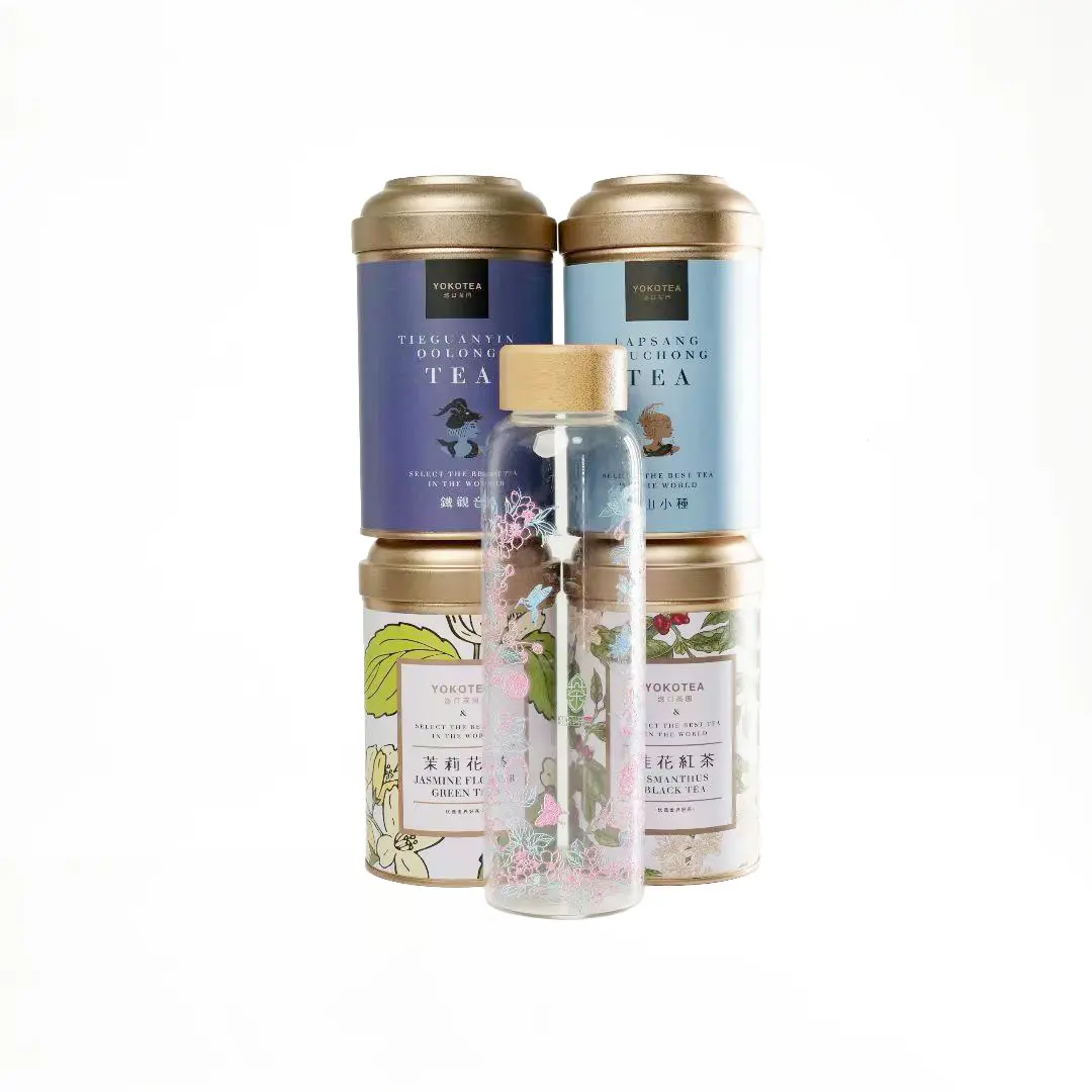 4-in-1 B011 Ceramic Tea Cup & Tea Gift Set, Collectible Cultural Pottery Item