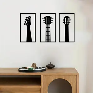 3 - Piece Set! Eye - catching metal wall art with decorative musical instrument designs. Ideal for adding musical charm to any space.Decorative hanging ornaments. Decoration Items