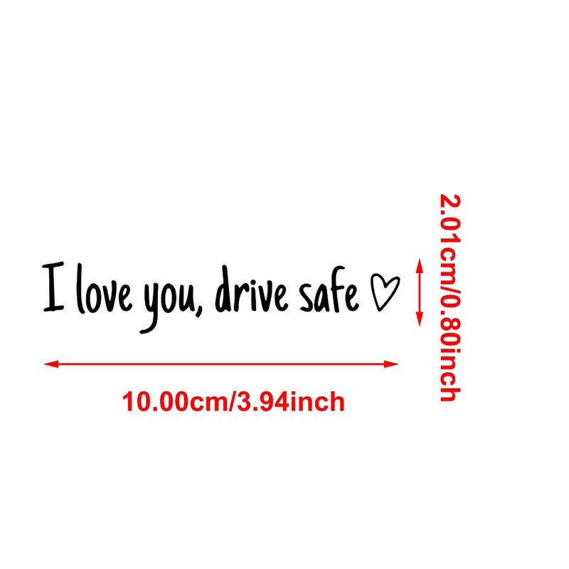 4PCS Letter Pattern Car Rearview Mirror Sticker, "I Love you ,drive safe " text car mirror sticker decal,Vinyl Car Mirror Decal for Women, Accessories For Car,Universal Car Decoration Accessories for Girlfriend/Boyfriend/Wife