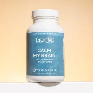 Calm My Brain Supplement by BrainMD | For Stress, Sleep, and Resilience | Zen Blend With Ashwagandha, L-Theanine, and Magensium