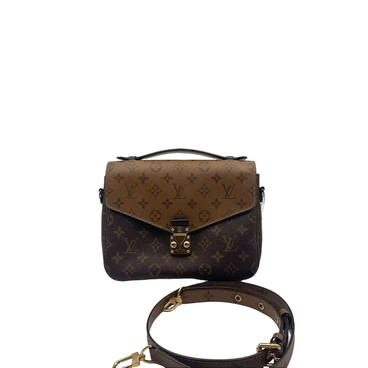 Pre-owned Louis Vuitton France Crossbody Bags Pochette Métis Brown Checkerboard Medium Color Bag hz45332