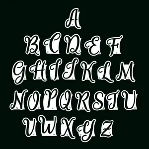Cursive Capital Letter Alphabet Stencils