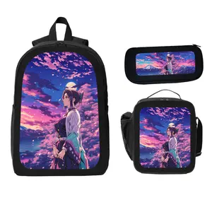 Shinobu Kocho Demon Slayer Graphic Backpack, Elegant Butterfly Hashira Anime Print School Bag, Lightweight Wear-resistant Casual Daypack, Breathable Ergonomic Adjustable Shoulder Bag, Stylish Manga Themed Gift For Kids, Teens And Demon Slayer Fans