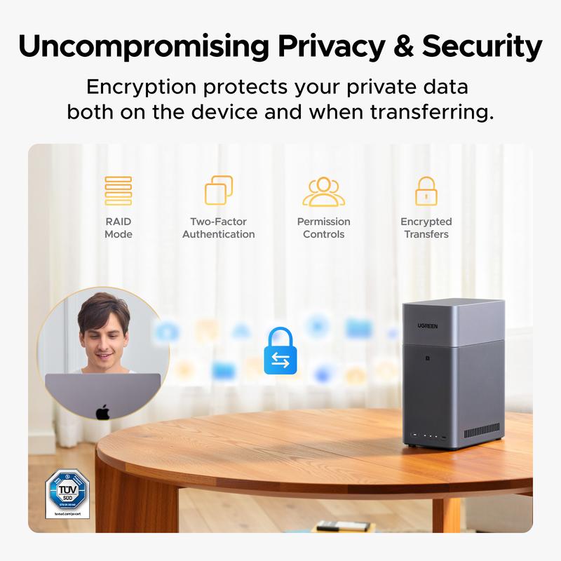 【LIVE ONLY】UGREEN NASync DH2300 2-Bay Desktop NAS, Support Capacity 60TB (Diskless), Remote Access, AI Photo Album, Beginner Friendly System, 4GB LPDDR4X RAM,1GbE, 4K HDMI, Network Attached Storage(Diskless),TikTokShopBlackFriday ,TikTokShopHolidayHaul