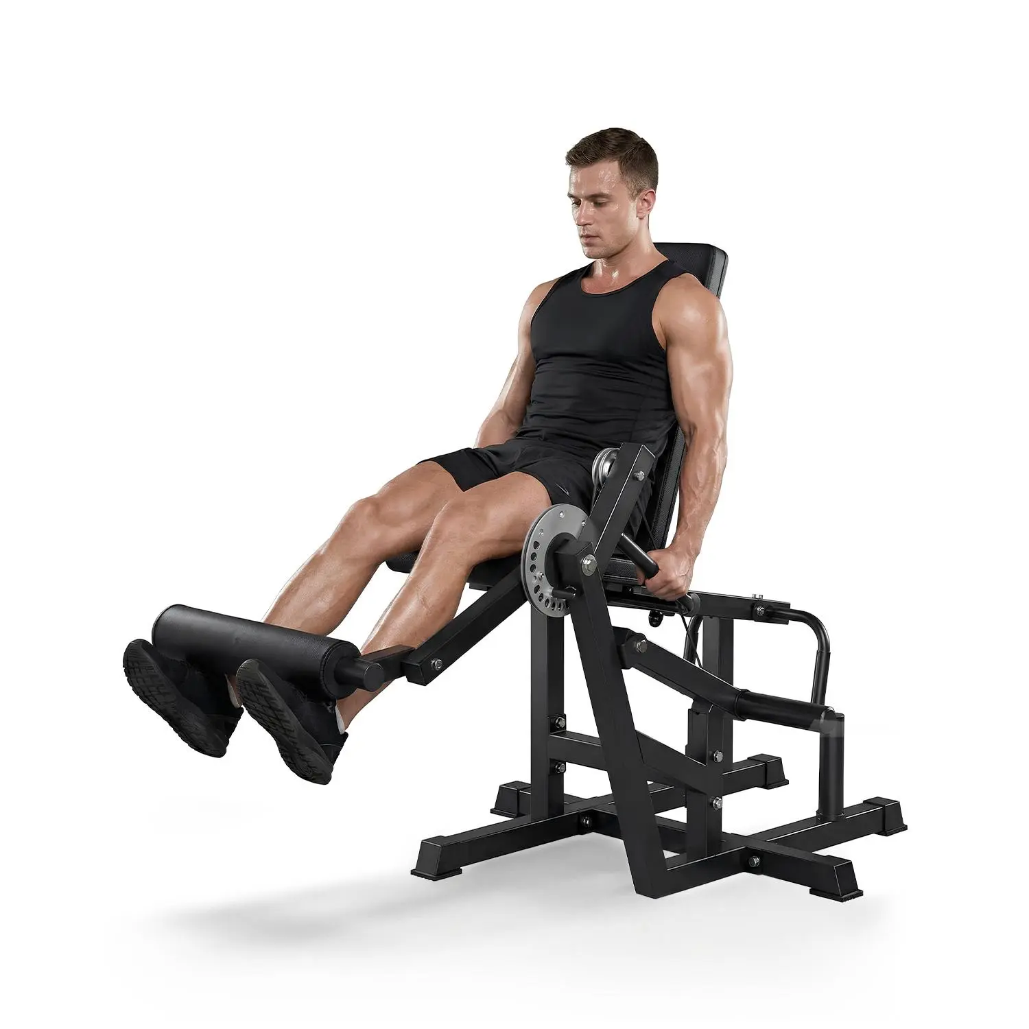 630LB Home Workout Station Leg Extension Machine - Seated & Lying Leg Workout Equipment, Adjustable, Multiple Positions, 1"-2" Plate & Cable System Compatibility, Rear Plate Storage, Lifetime Durability for Home Gyms Strength Training