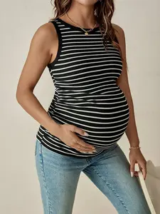 DAISY x  Maternity Camisole & Strap Striped Sleeveless Tank Top, Fashionable For Summer