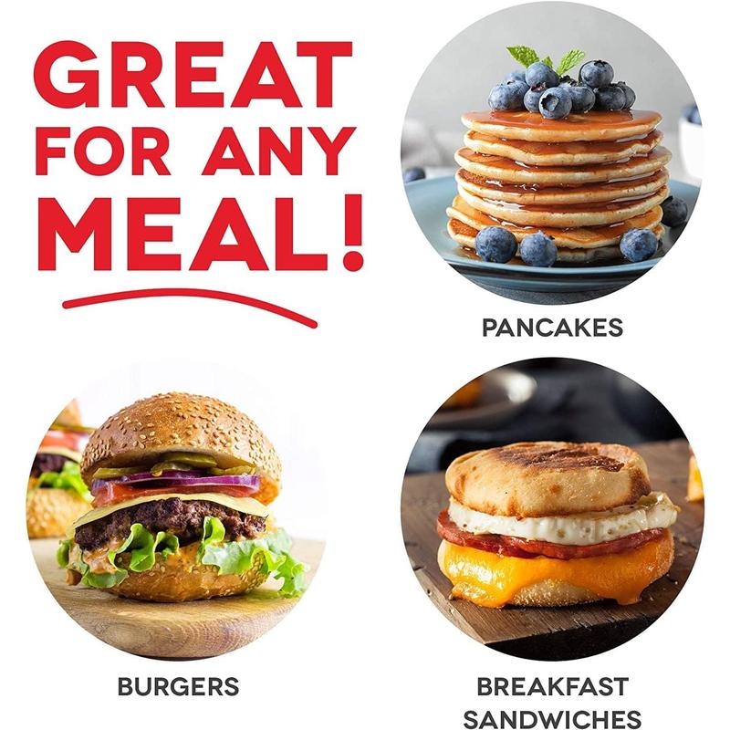 Mini Maker Electric Round Griddle for Individual Pancakes, Cookies, Eggs & other on the go Breakfast, Lunch & Snacks with Indicator Light + Included Recipe Book - Aqua,4 Inch