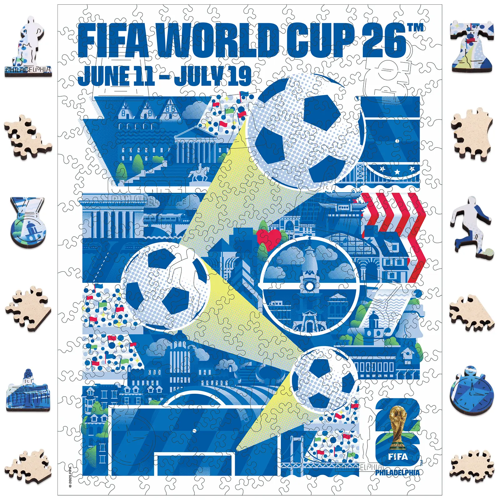 FIFA World Cup 2026 USA City Poster, Jigsaw Puzzle, Officially