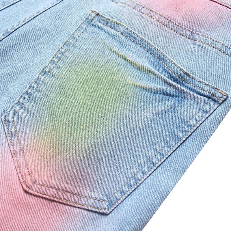 Colored Men's Jeans Classic Rainbow Denim Men's Jeans - Stretchy, Comfortable And Stylish - Perfect For Everyday Casual Wear starched  jeans