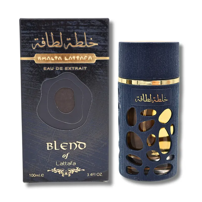 Lattafa Blend of Khalta Longlasting Eau de Parfum Spray - Unisex Aromatic Luxurious EDP with Rose, Spicy, Aromatic Amberwood, Powdery Vanilla Notes - Warm Spice Arabic Liquid Fragrance - 3.4 fl oz Regular Edition Single Item