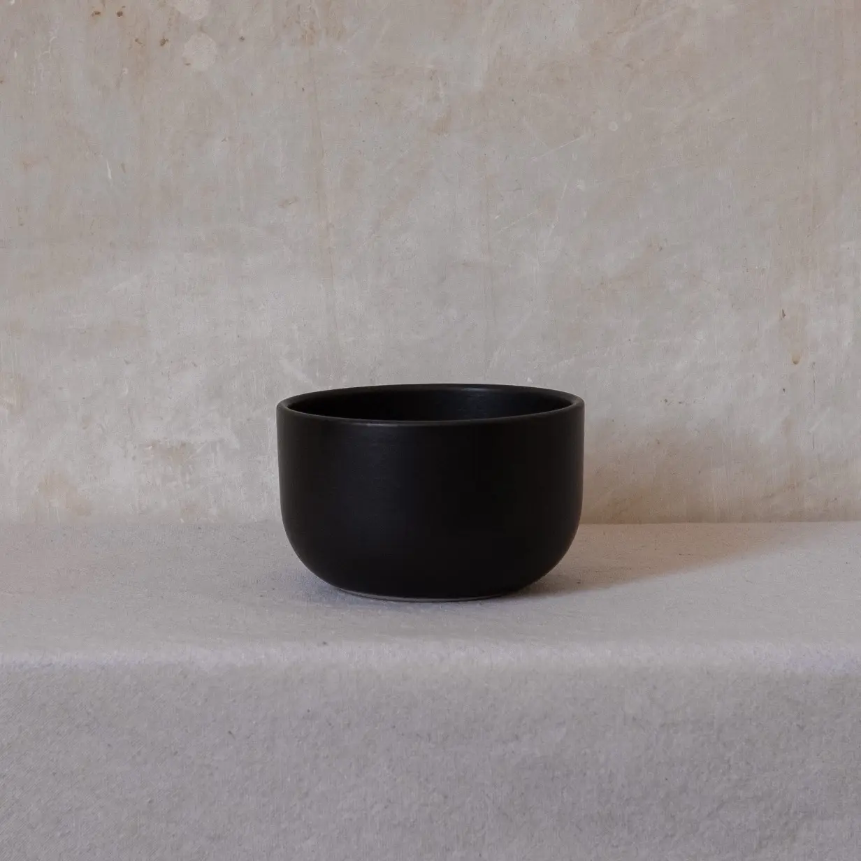 GHARYAN Stoneware Dinner Bowl | Youhla 25oz, Black, Handmade in Tunisia