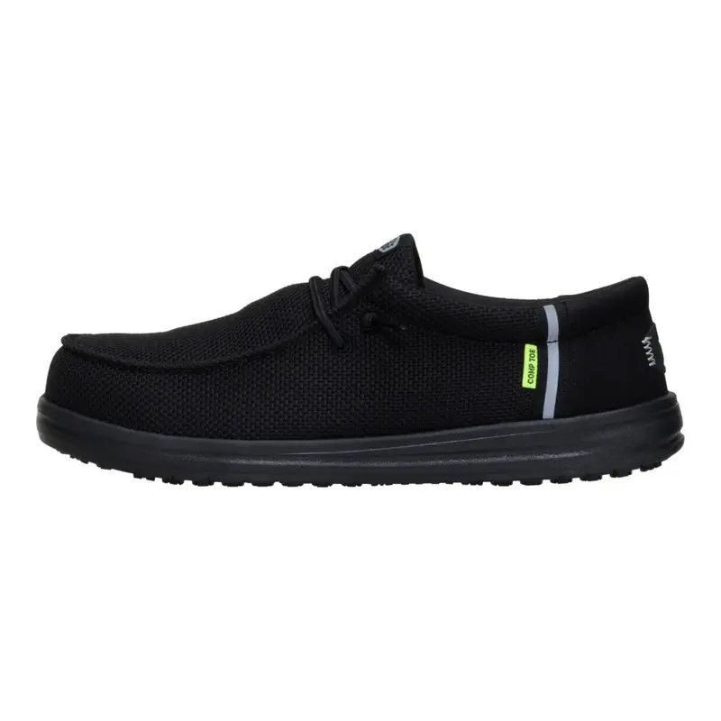 HEY DUDE Wally Golf Essentials Mens Size 9 Black White Slip On Shoes 43217-066 Hey Dude Men main image 2
