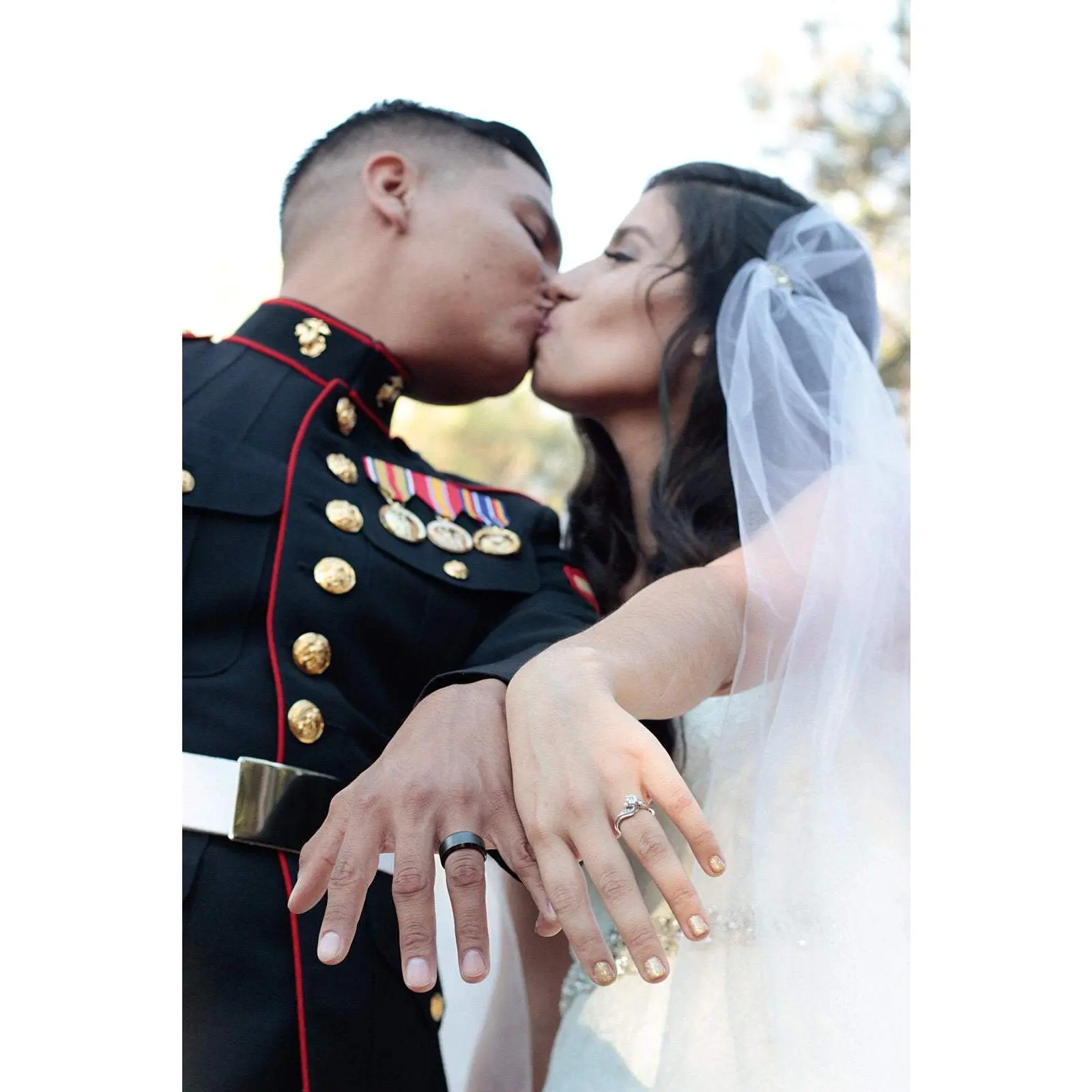 Two Tier Fingertip Length Juliet Cap Wedding Veil | Blusher Bridal Veil