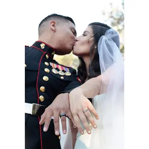 Two Tier Fingertip Length Juliet Cap Wedding Veil | Blusher Bridal Veil