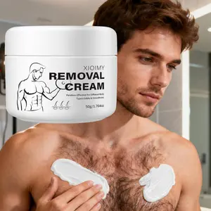 Men's Strong Hair Removal Cream, Fast Effective Hair Removal, Gentle Pain-Free, Smooth, for Chest, Legs, Arms, Strong Hair Removal, 50g