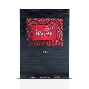 Hawas Fire for Him Eau de Parfum Spray 100ml (3.4 oz) by Rasasi – Aquatic Men’s Perfume, Long Lasting Cologne, Men Fragrance