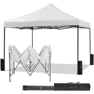 GIANNA 10x10 FT Pop Up Canopy Tent with Slant Legs and Carrying Bag, Easy Setup Outdoor Shelter for Patio, Garden, Beach