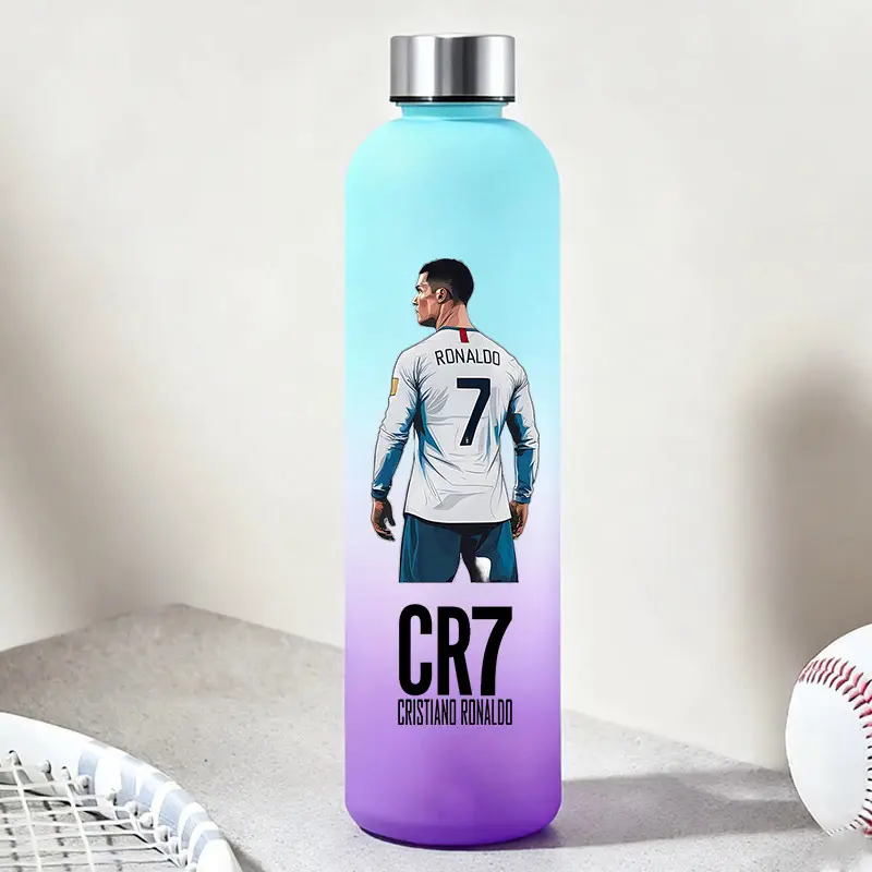 900ML CR7 Water Bottles Casual Football Star Ronaldos Sports Bottle Outdoor Travel Gym Fitness Jugs Portable Children's Cups